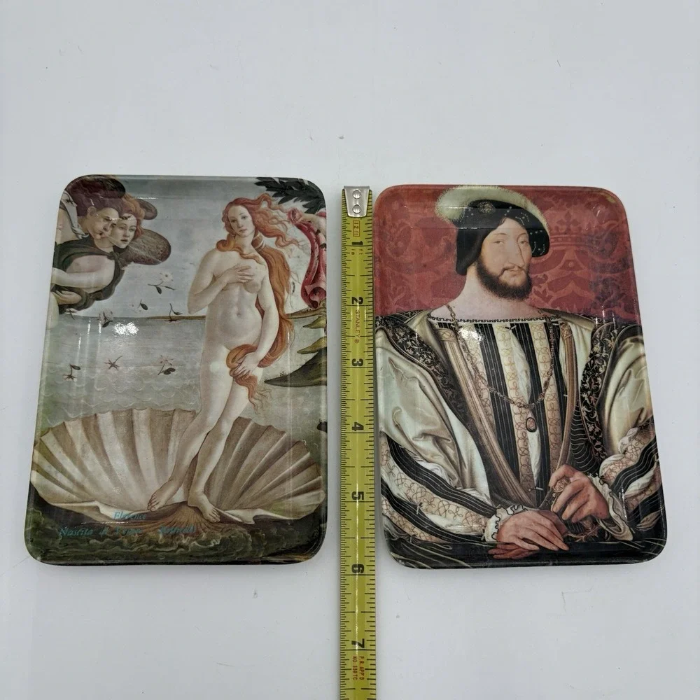 2 Melamine Souvenir ITALY Trinket Coin‎ Trays Vintage